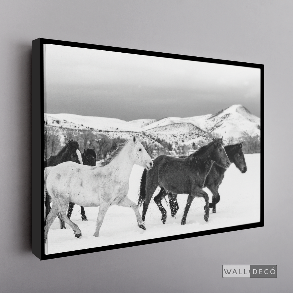 Cuadro Animales Caballos Boho Horizontal