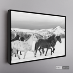 Cuadro Animales Caballos Boho Horizontal