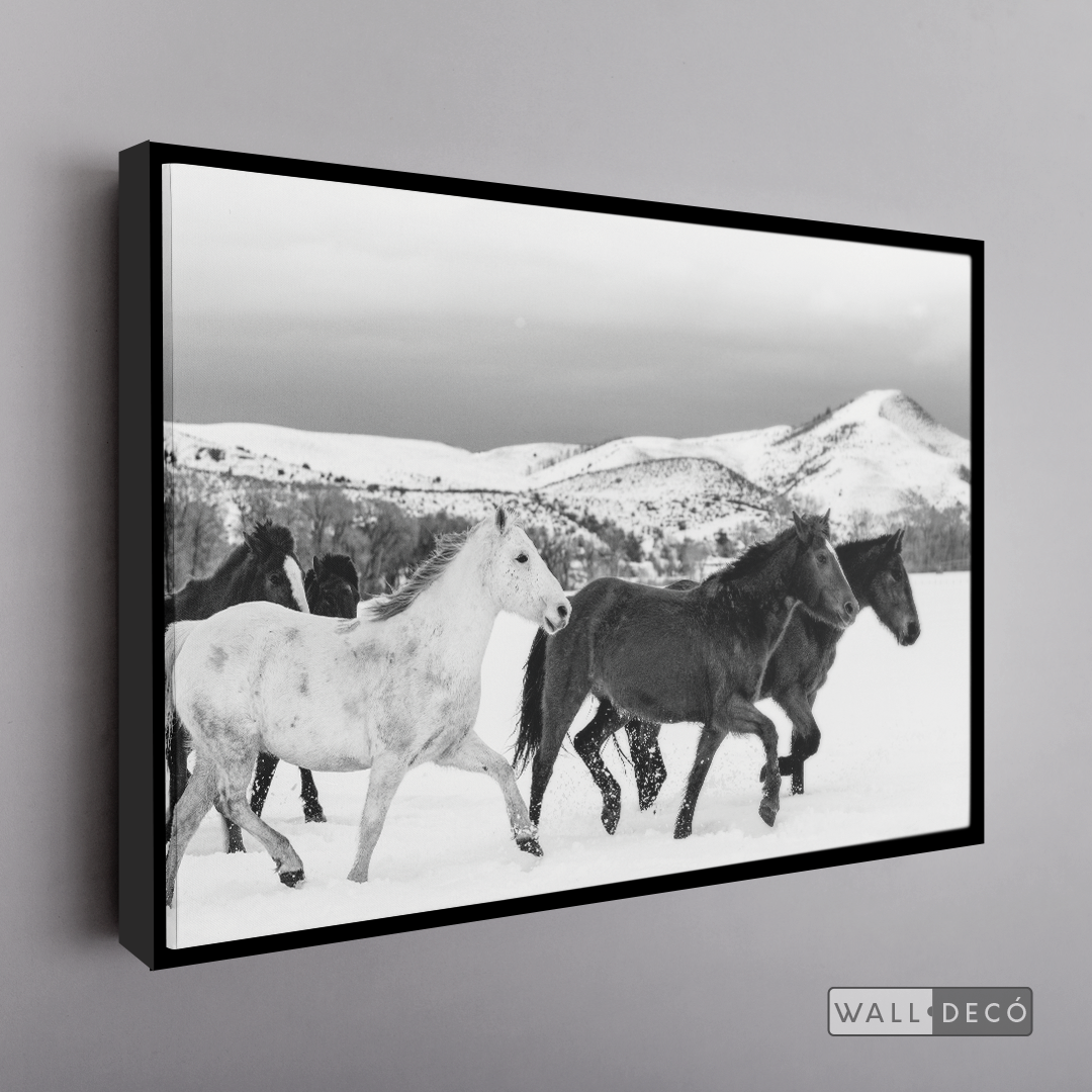 Cuadro Animales Caballos Boho Horizontal