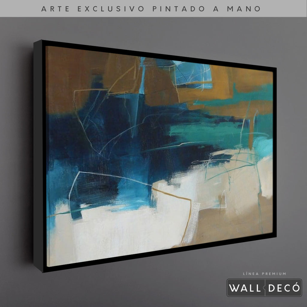 Arte Pintado a Mano Estuario Magno Horizontal