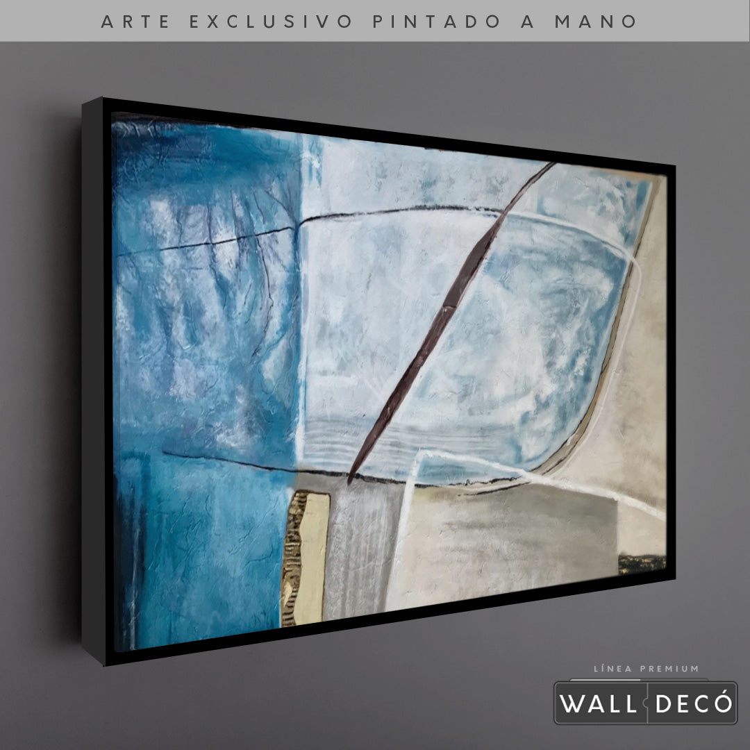 Arte Pintado a Mano Agua En El Pozo Horizontal