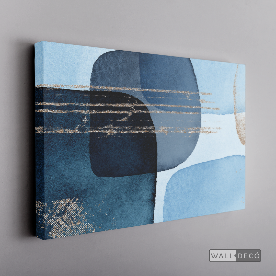 Cuadro Fragmentos Abstractos Azul