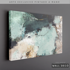 Arte Pintado a Mano Luz Verde Horizontal