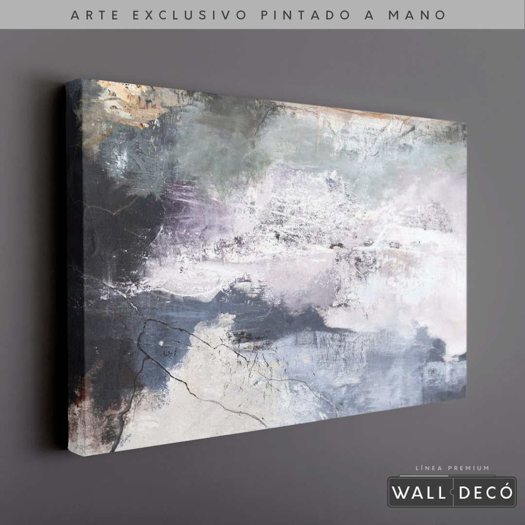 Arte Pintado a Mano Átomos de Mar Horizontal
