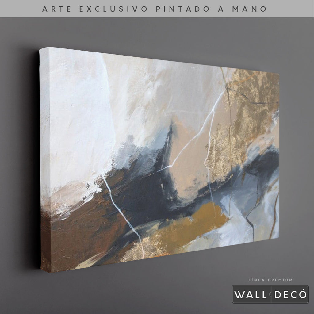 Arte Pintado a Mano Montañas de Color Horizontal