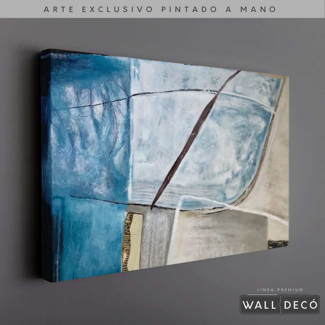 Arte Pintado a Mano Agua En El Pozo Horizontal