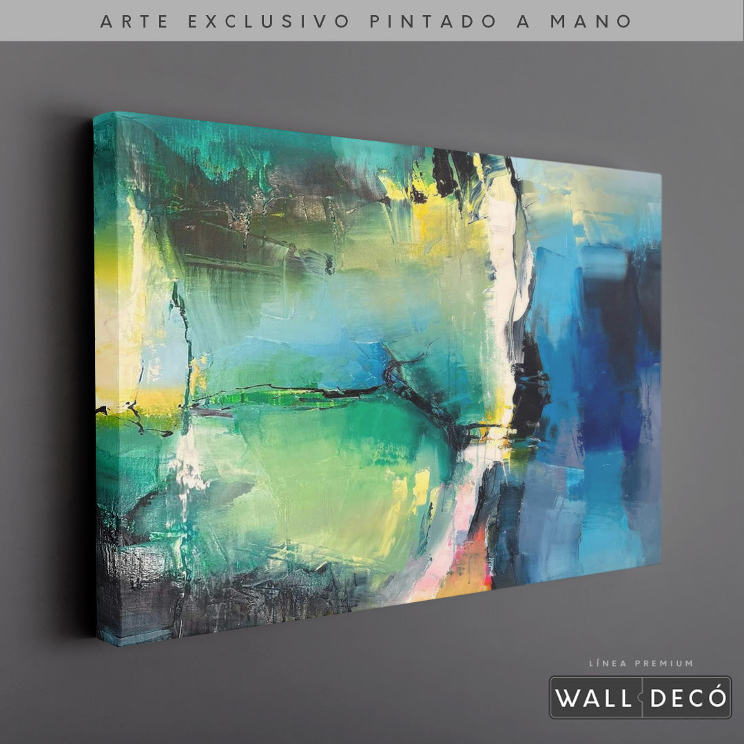 Arte Pintado a Mano Gema Horizontal