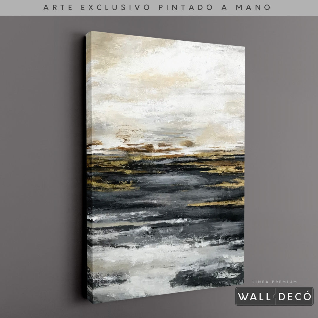 Arte Pintado a Mano Espejos en el Mar Vertical
