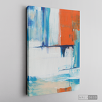 Cuadro Abstracto Azul-Naranja