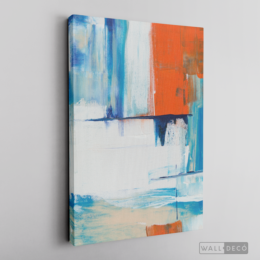 Cuadro Abstracto Azul-Naranja