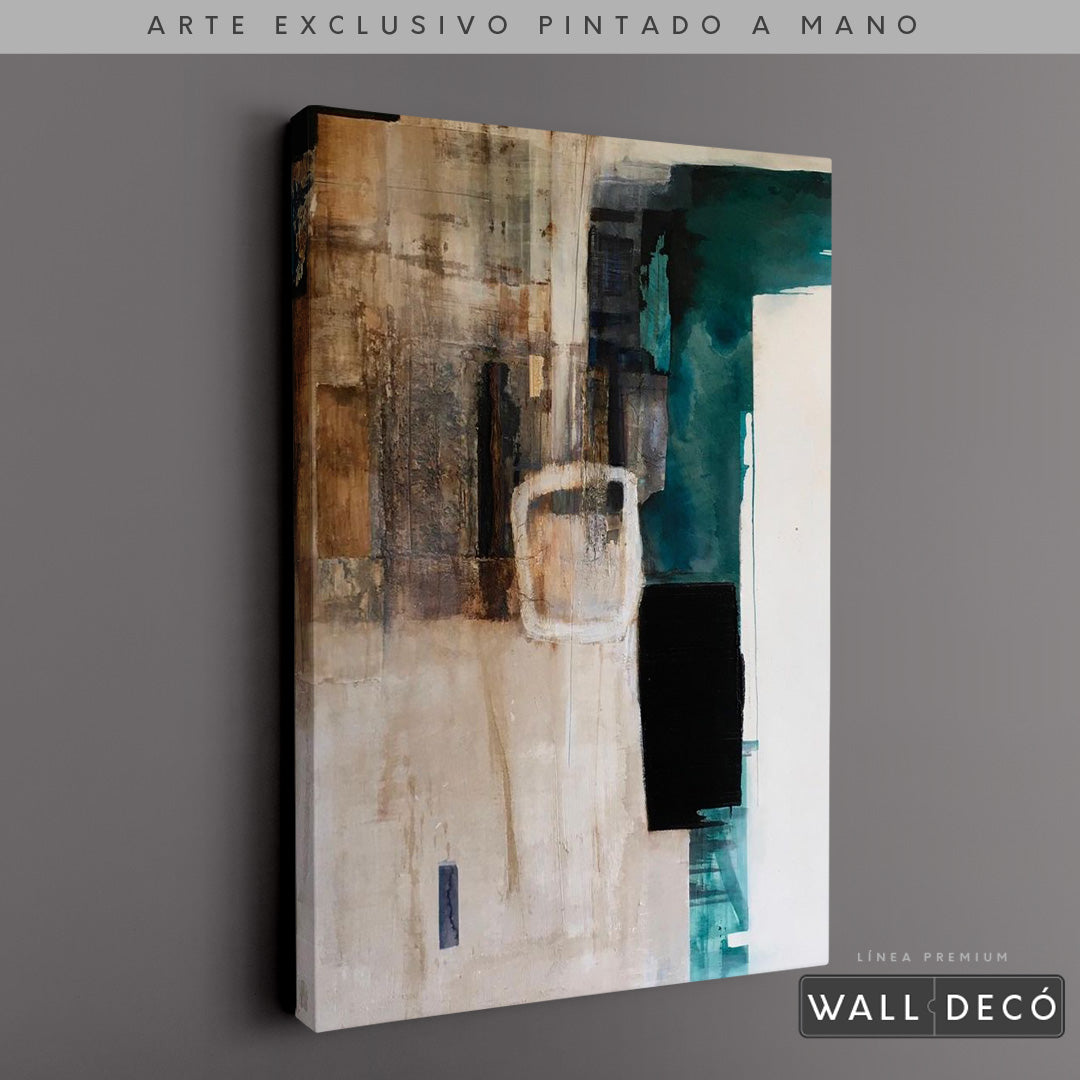 Arte Pintado a Mano Utopia Vertical