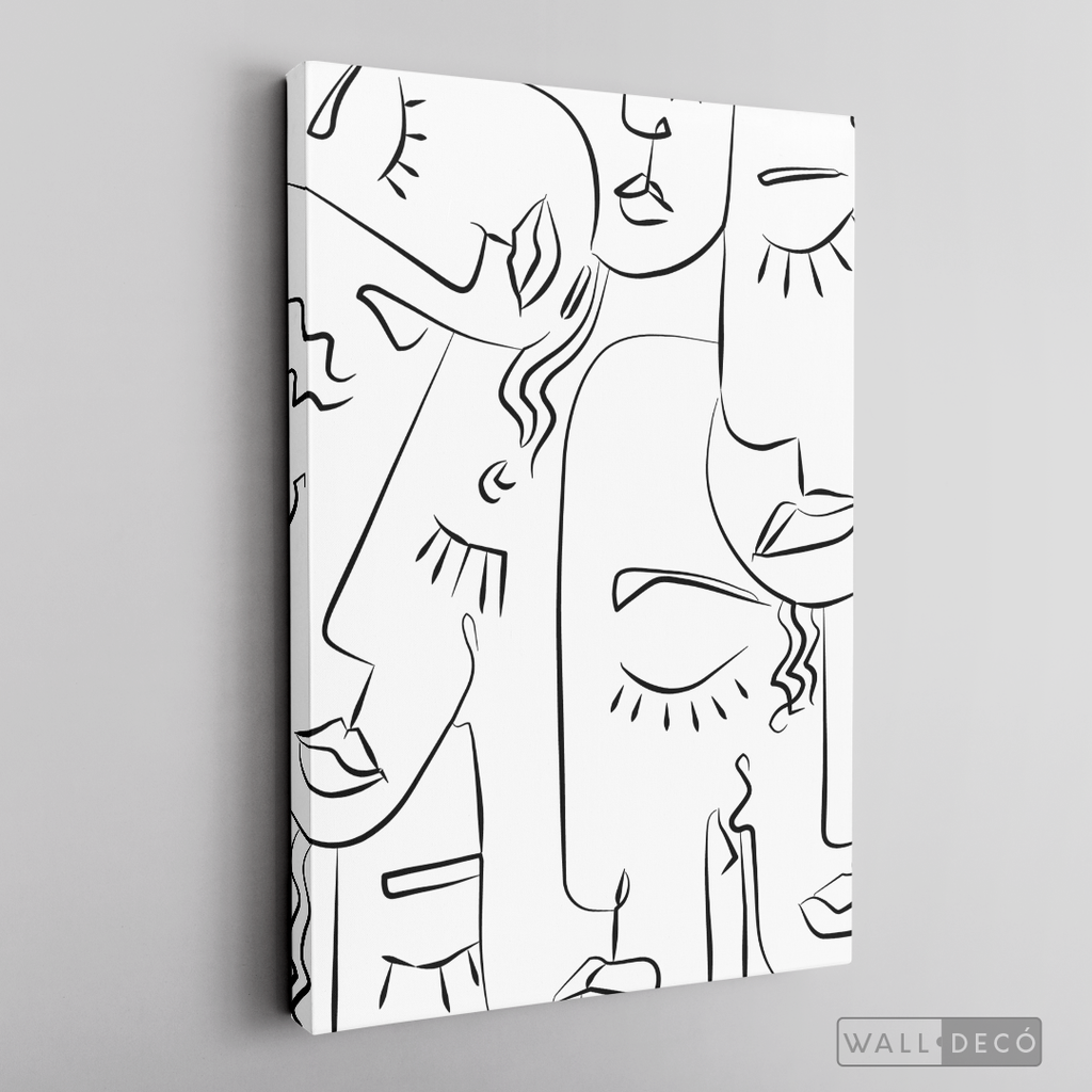 Cuadro Minimalista Faces Lines