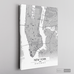 Cuadro New York Map Blanco