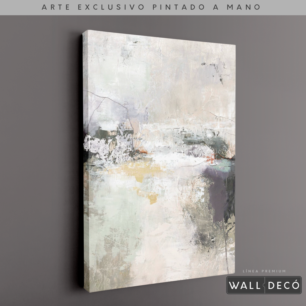 Arte Pintado a Mano Bruma Del Amanecer Vertical
