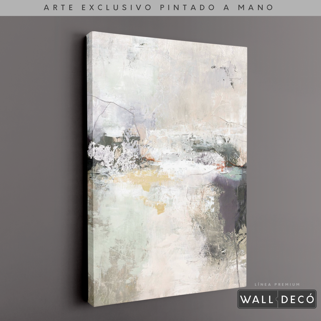 Arte Pintado a Mano Bruma Del Amanecer Vertical