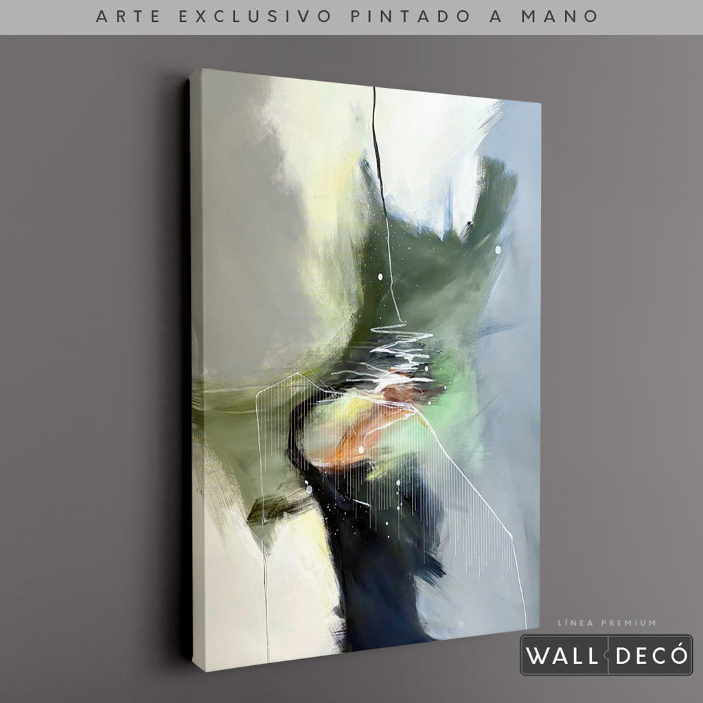 Arte Pintado a Mano Pensamiento Musical Vertical