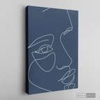 Cuadro Face Lines Azul Tres