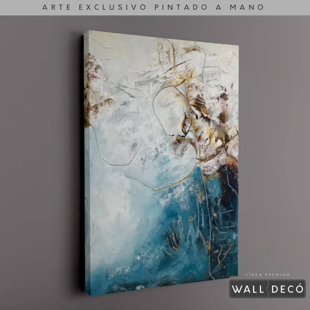 Arte Pintado a Mano Perfume Del Mar Vertical