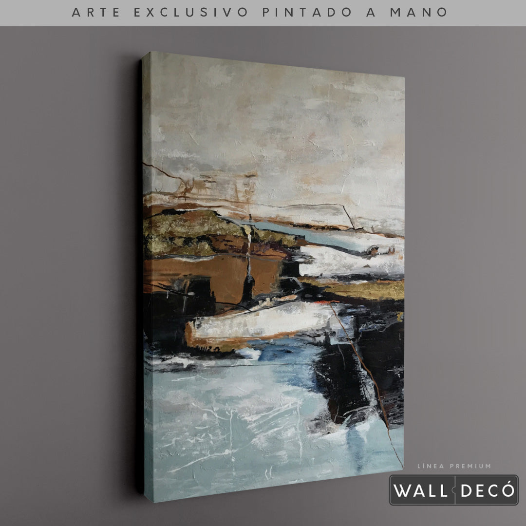 Arte Pintado a Mano Contrastes De Pensamiento Vertical