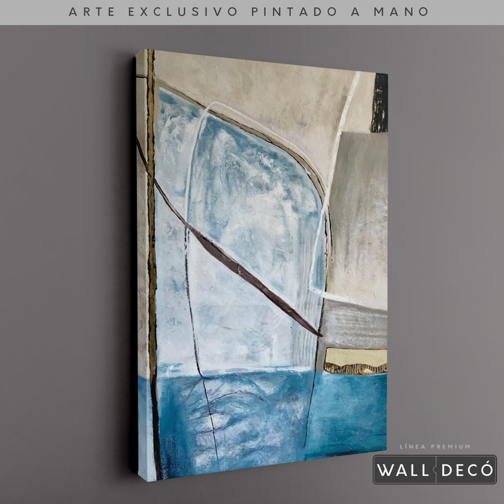 Arte Pintado a Mano Agua En El Pozo Vertical