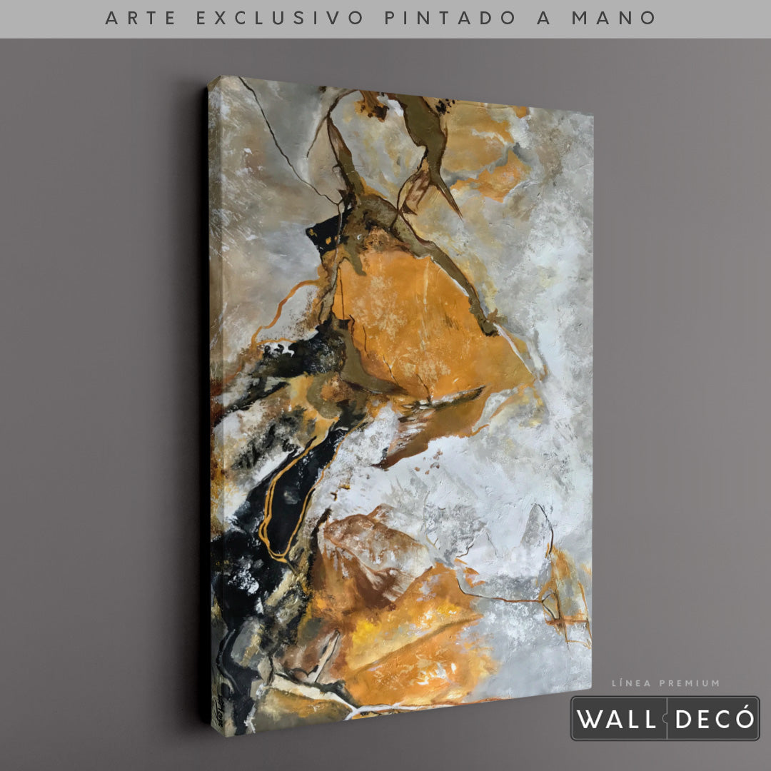 Arte Pintado a Mano Terracota Vertical