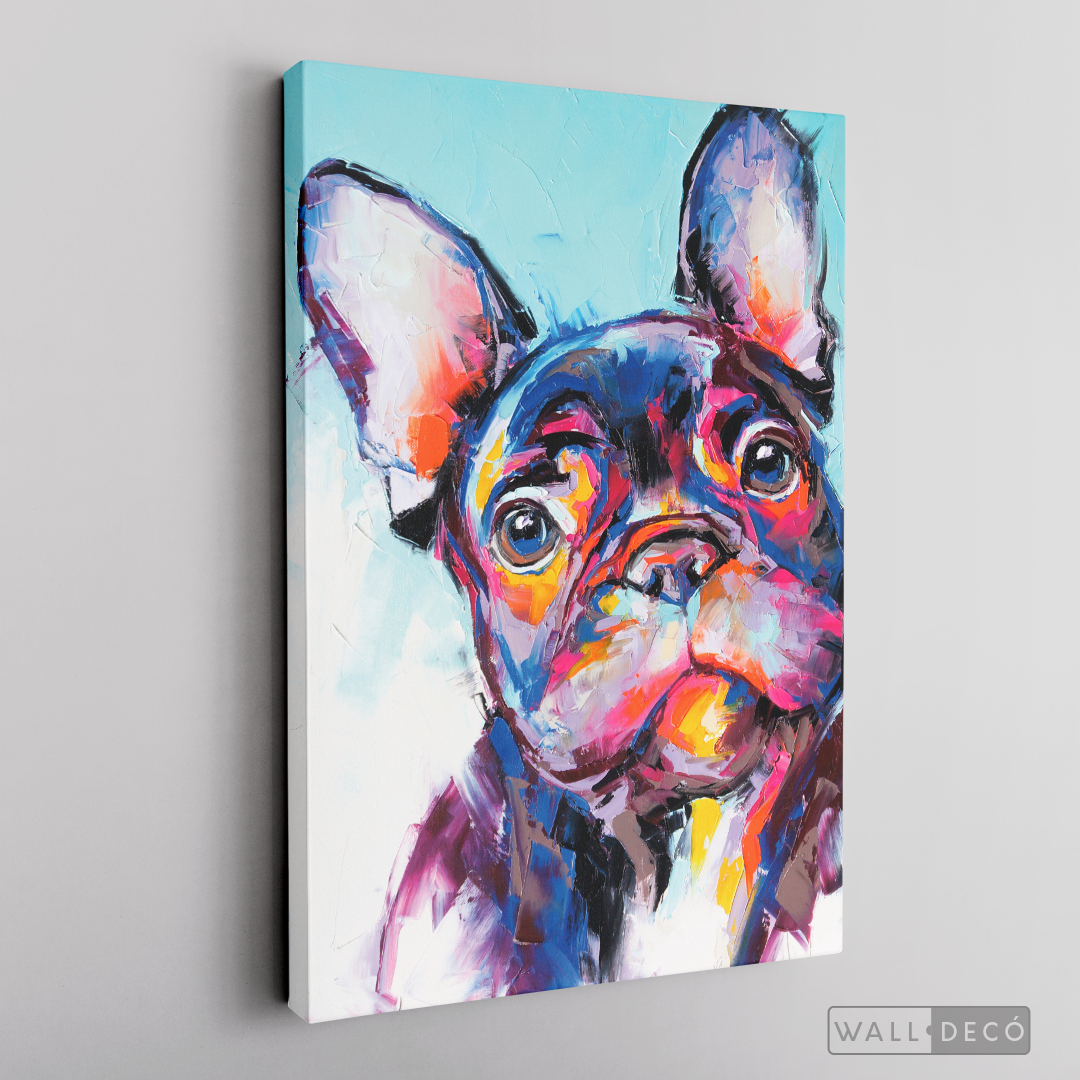 Cuadro Arte Bulldog Frances Color