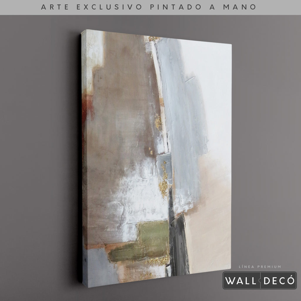 Arte Pintado a Mano Naturaleza Estructural Vertical