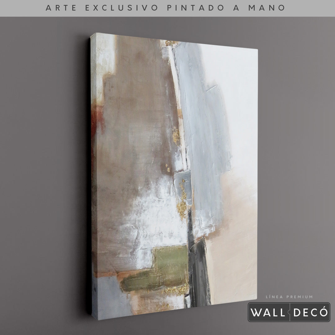 Arte Pintado a Mano Naturaleza Estructural Vertical
