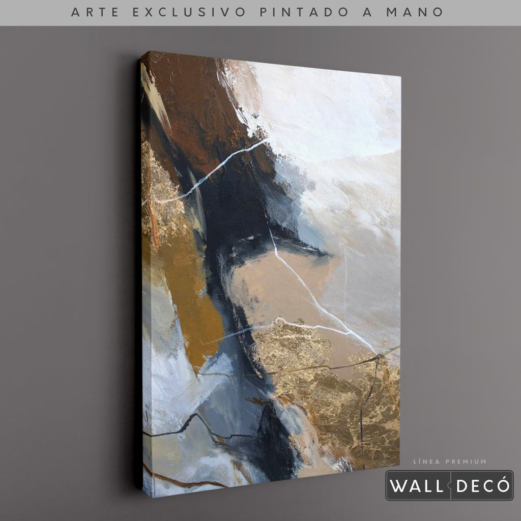 Arte Pintado a Mano Montañas de Color Vertical