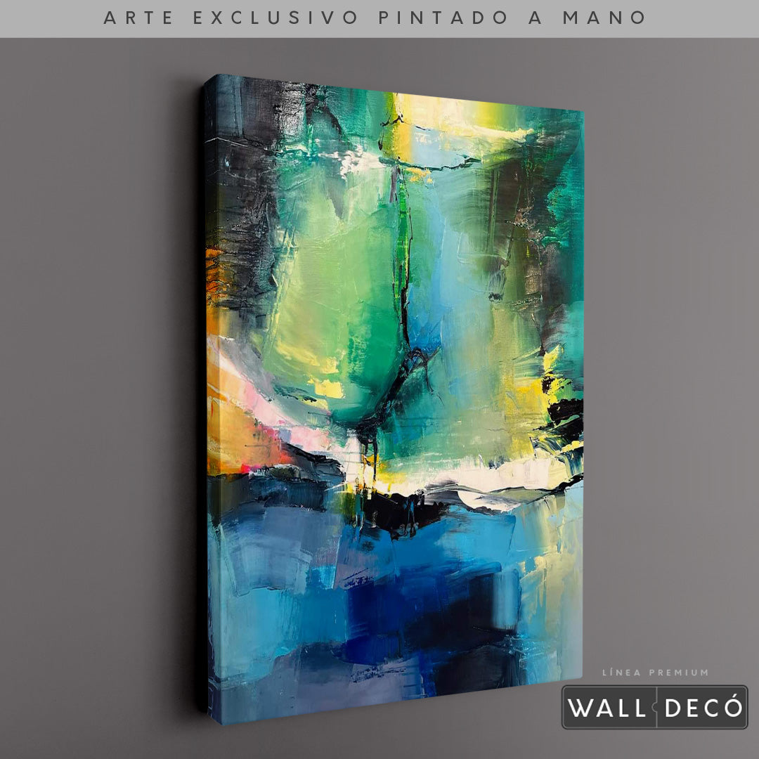 Arte Pintado a Mano Gema Vertical