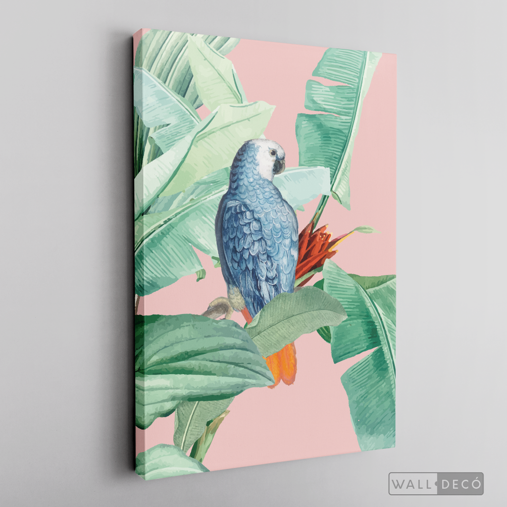 Cuadro Aves Loro Real Azul
