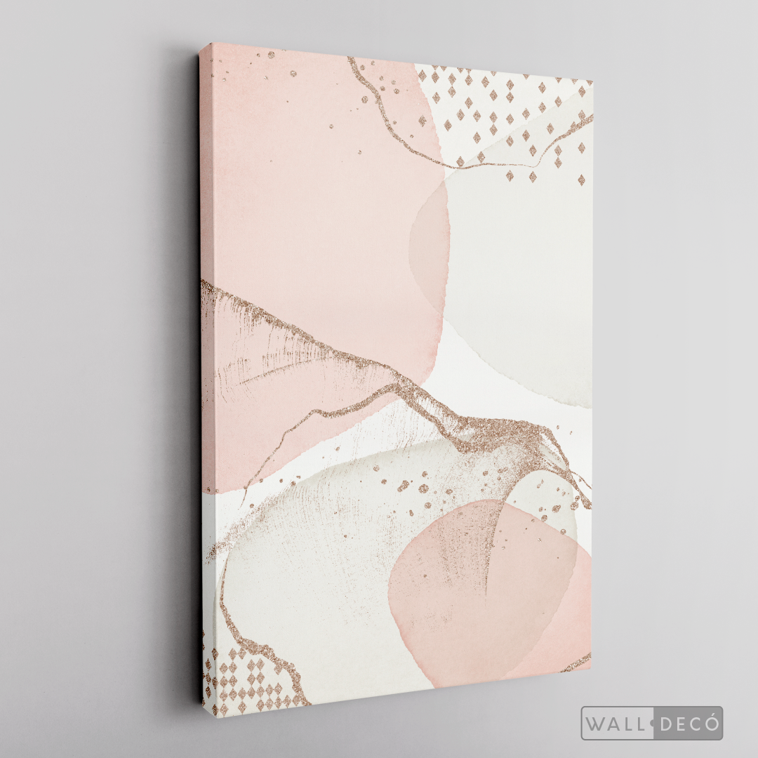 Cuadro Fragmentos Abstractos Rosa