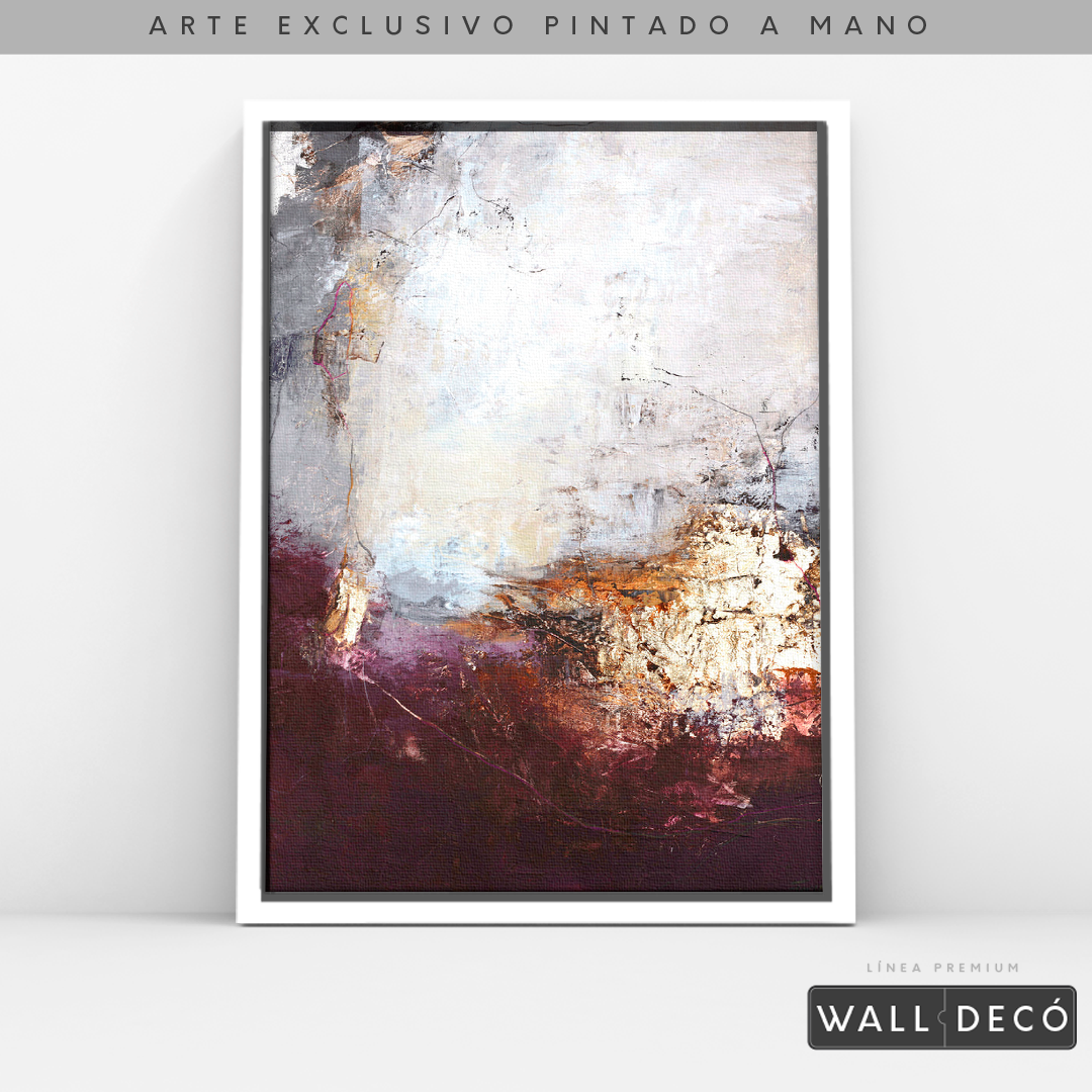 Arte Pintado a Mano Entre Luz y Rosa Vertical