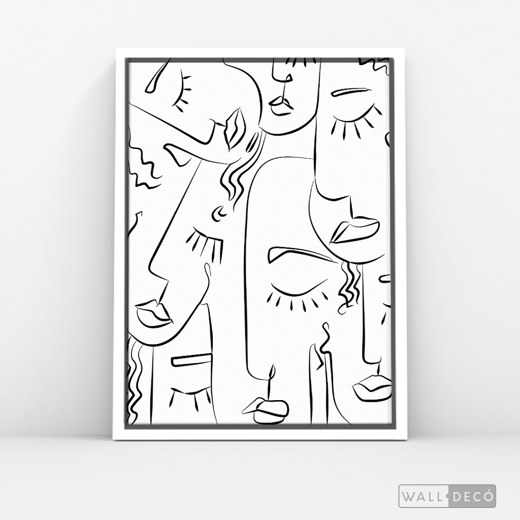 Cuadro Minimalista Faces Lines