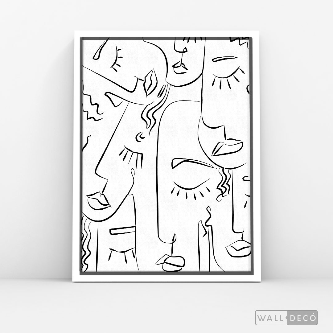 Cuadro Minimalista Faces Lines