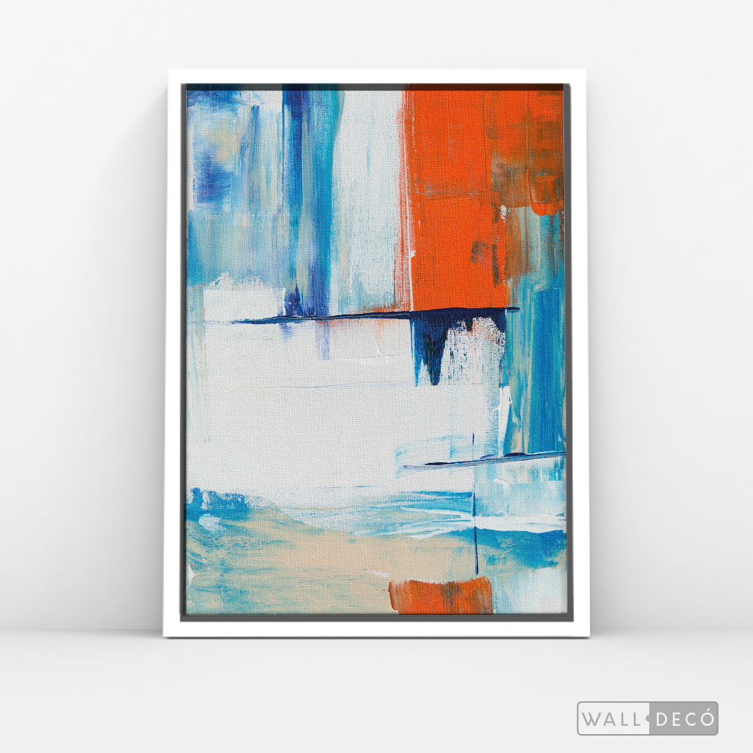 Cuadro Abstracto Azul-Naranja