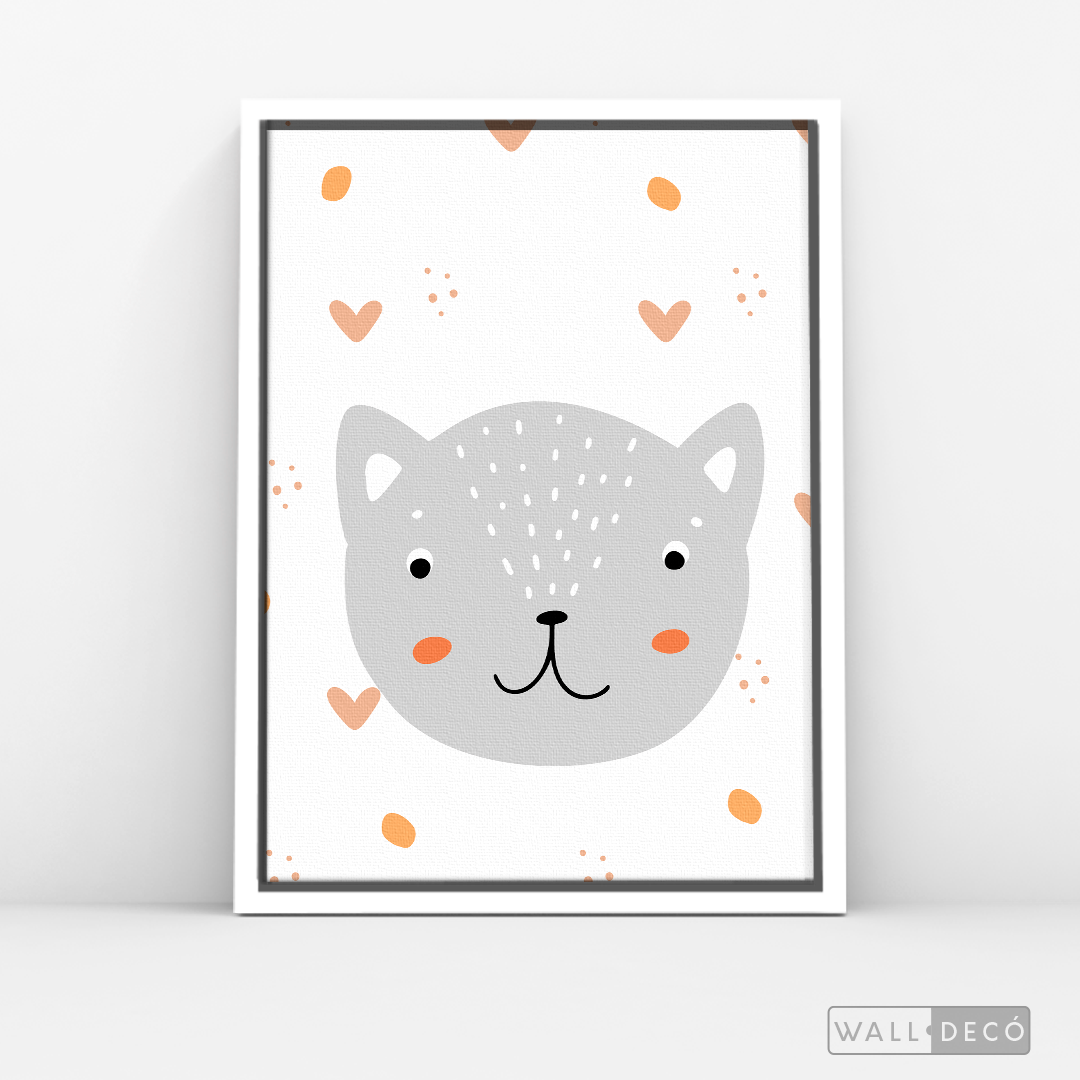 Cuadro Infantil Lindo Gatito