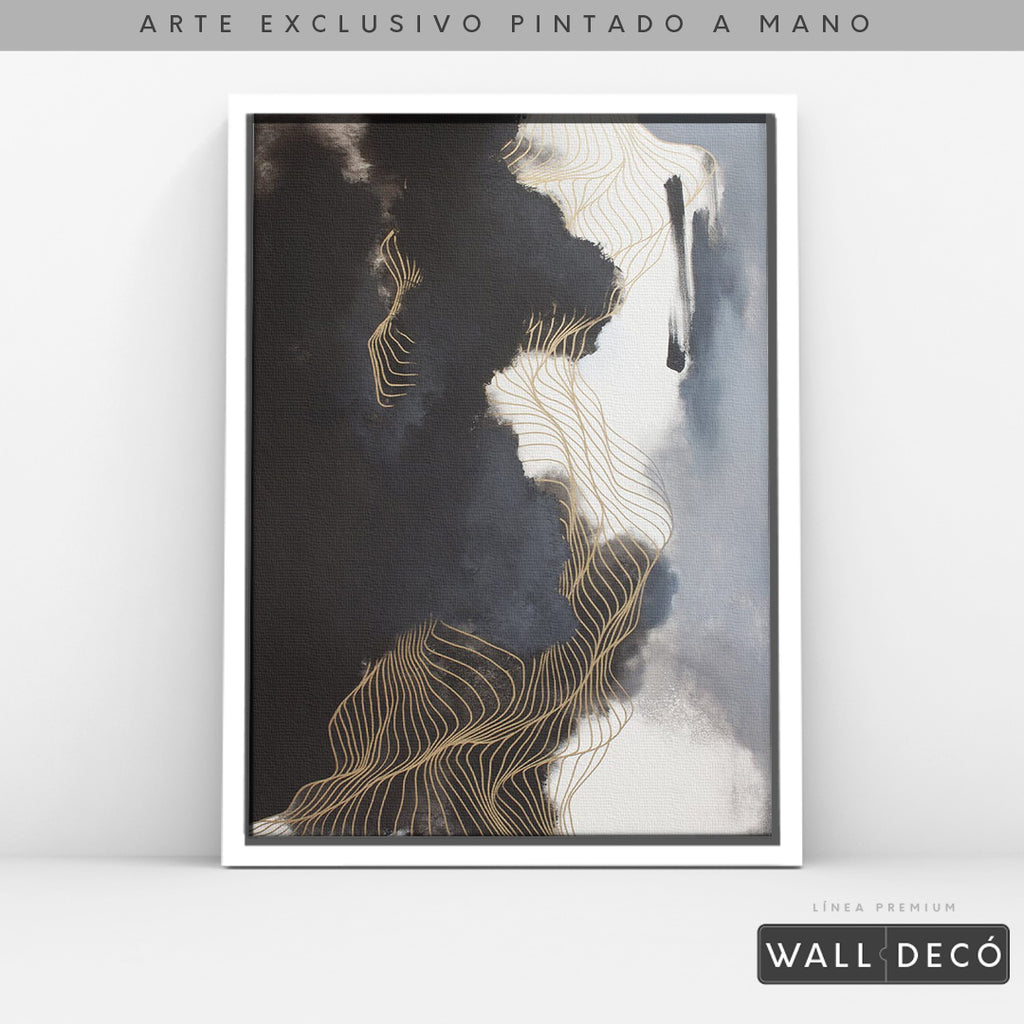 Arte Pintado a Mano Ritmo Nocturno Vertical