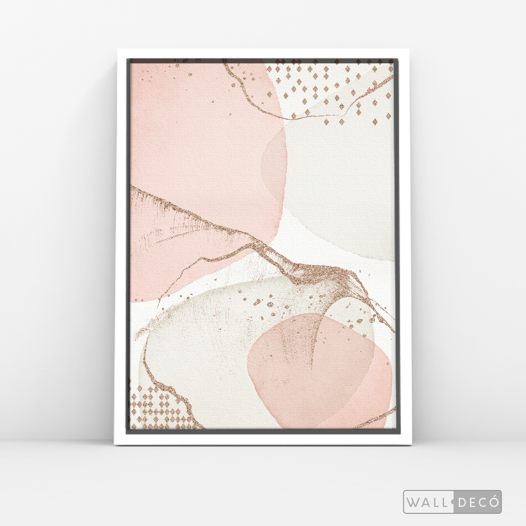Cuadro Fragmentos Abstractos Rosa