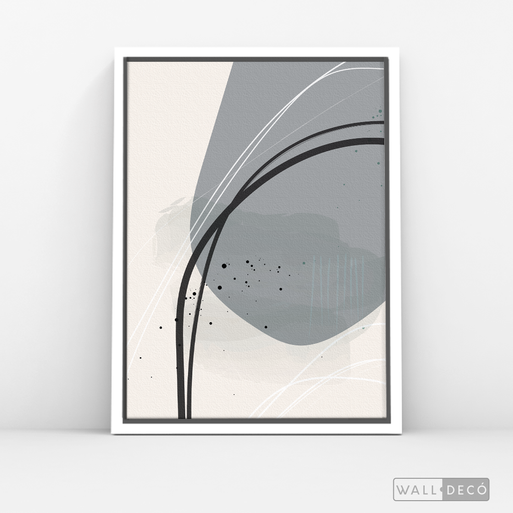 Cuadro Abstracto Nórdico Óvalos Uno