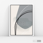 Cuadro Abstracto Nórdico Óvalos Uno