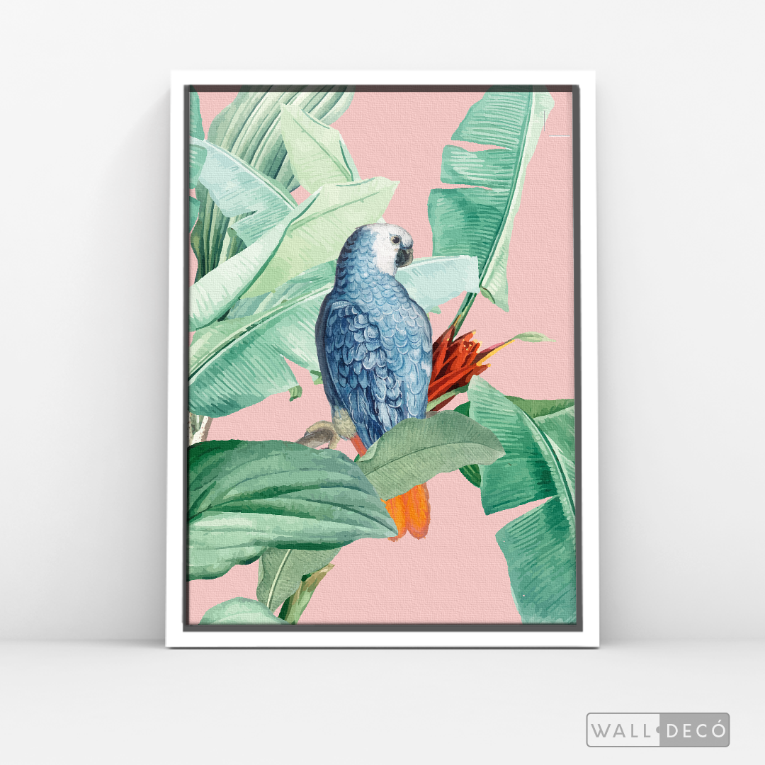 Cuadro Aves Loro Real Azul
