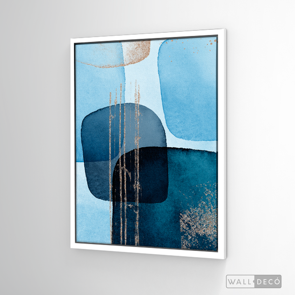 Cuadro Fragmentos Abstractos Azul