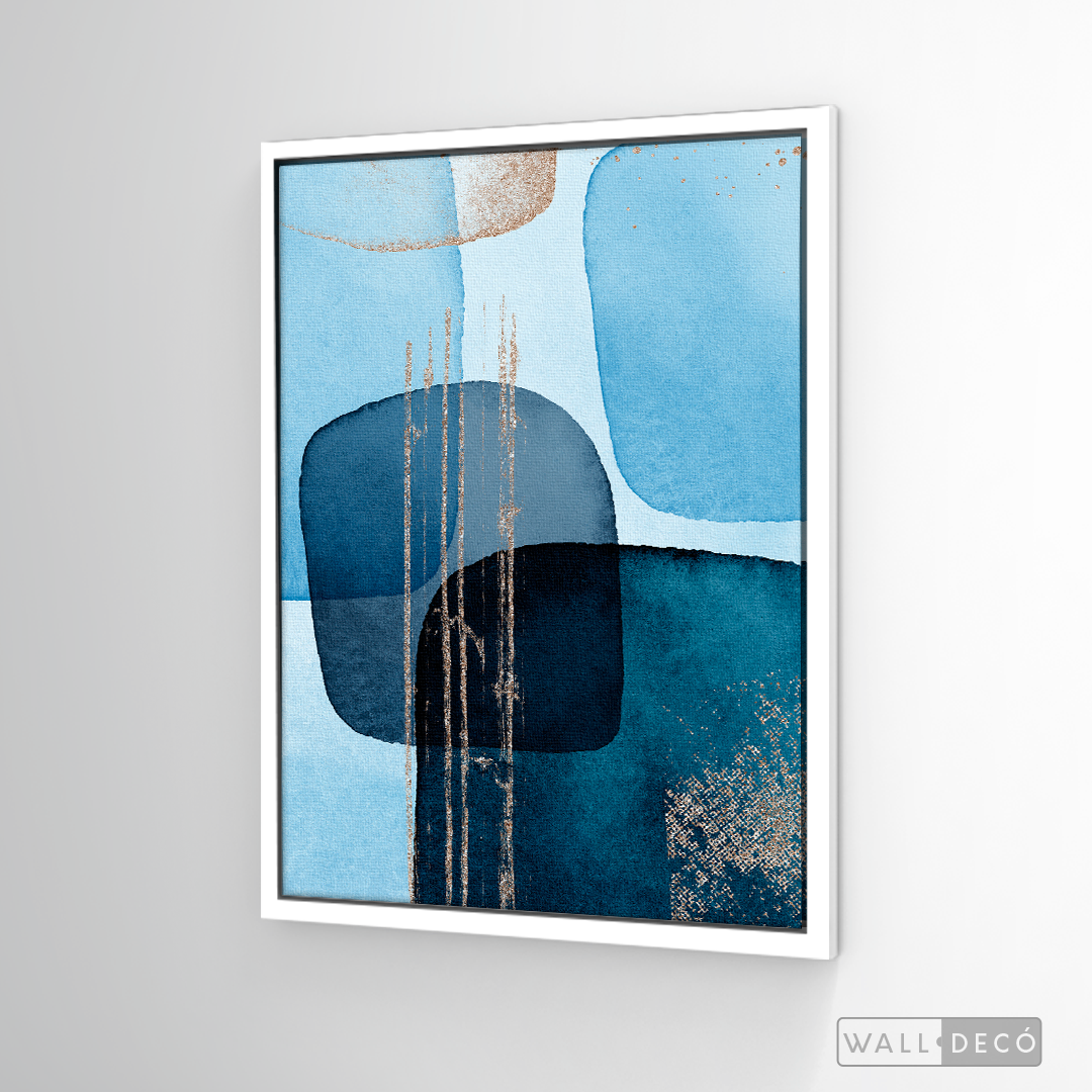 Cuadro Fragmentos Abstractos Azul