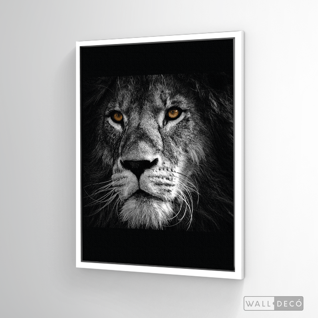 Cuadro Animales León (B) B/N
