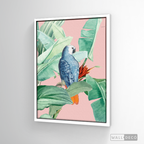 Cuadro Aves Loro Real Azul