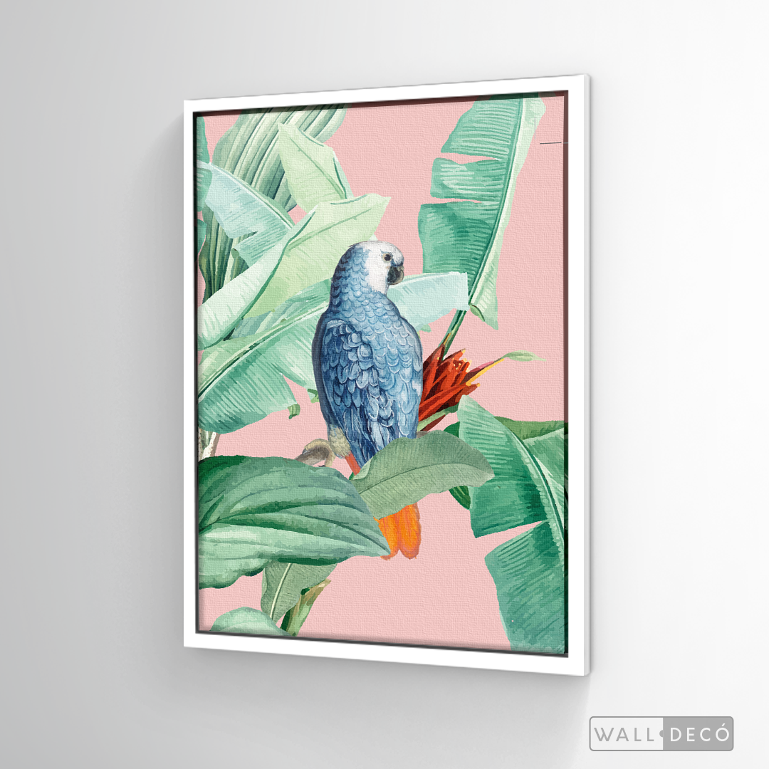 Cuadro Aves Loro Real Azul