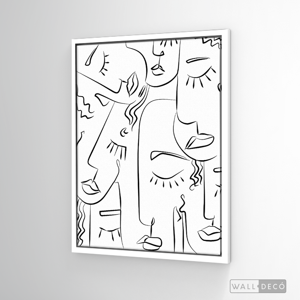 Cuadro Minimalista Faces Lines