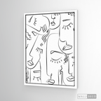 Cuadro Minimalista Faces Lines