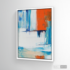 Cuadro Abstracto Azul-Naranja